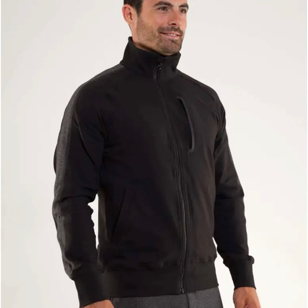 Lululemon Kung Fu Jacket II (First Release) Black Herringbone Stripe Size L